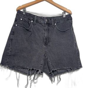 Madewell The Perfect Jean Short Size 16W Black Dark Wash Cutoffs Rodeo Minimal